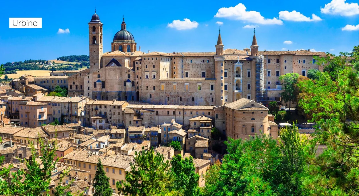Altstadt von Urbino mit dem Palazzo Ducale